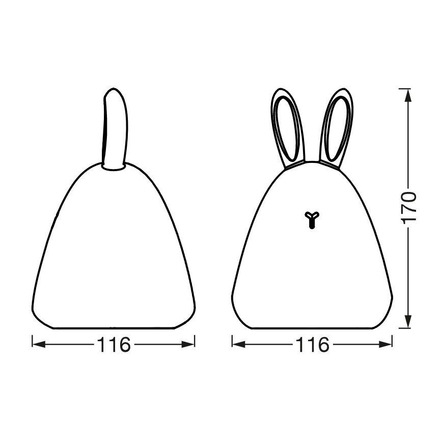 Ledvance - LED Puutetundlik laste öö väike lamp TOUCH LED/2,5W/5V 1200 mAh