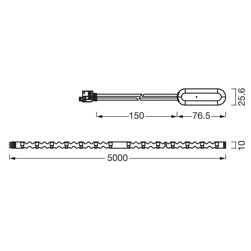 Ledvance - LED RGB hämardatav FLEX-riba 5m LED/10W/230V + kaugjuhtimispult