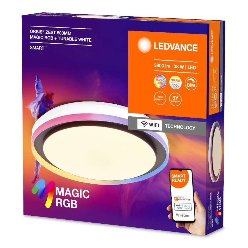 Ledvance - LED RGB Hämardatav laevalgusti SMART+ MAGIC LED/38W/230V 2700-6500K Wi-Fi