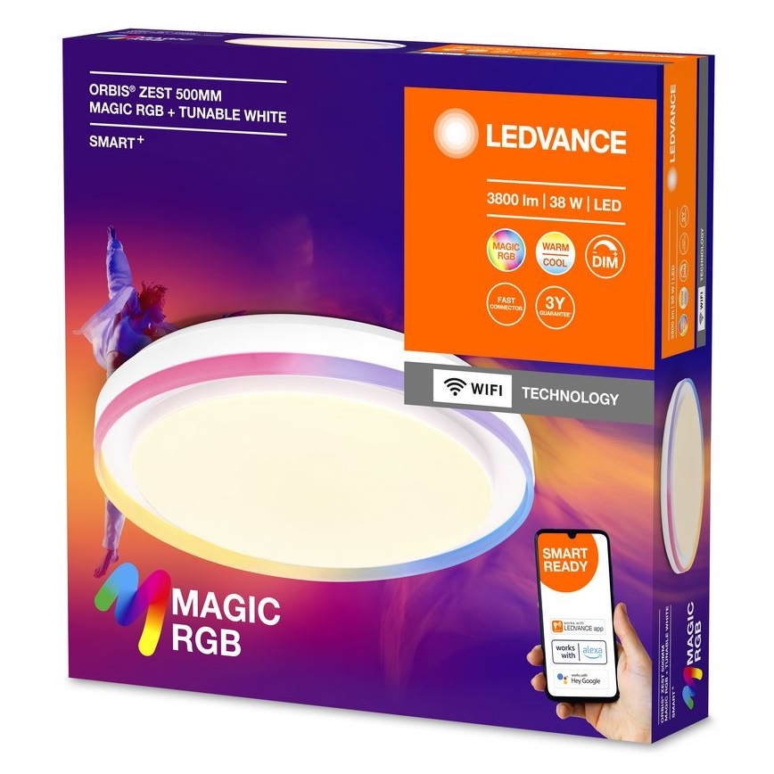 Ledvance - LED RGB Hämardatav laevalgusti SMART+ MAGIC LED/38W/230V  2700-6500K Wi-Fi