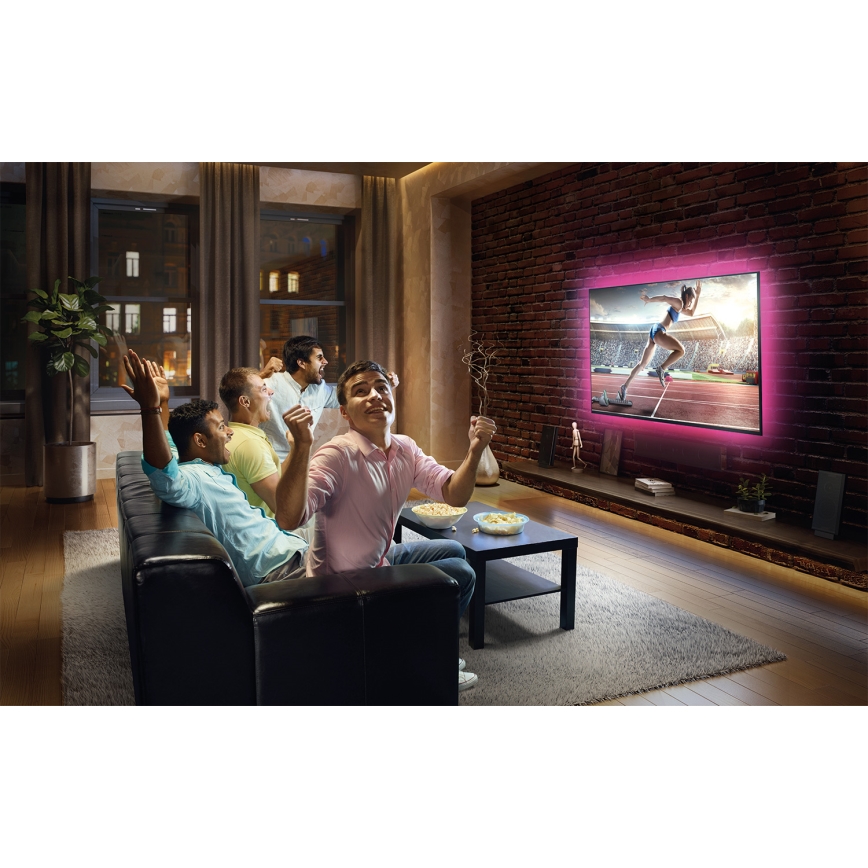 Ledvance - FLEX TV MOOD LED RGB hämardatav valgusriba 1m LED/4W/5V + kaugjuhtimispult