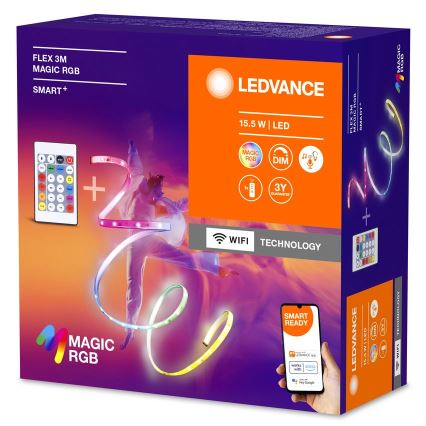 Ledvance - LED RGB Hämardatav valgusriba SMART+ MAGIC FLEX 3m LED/15,5W/230V Wi-Fi + kaugjuhtimispult