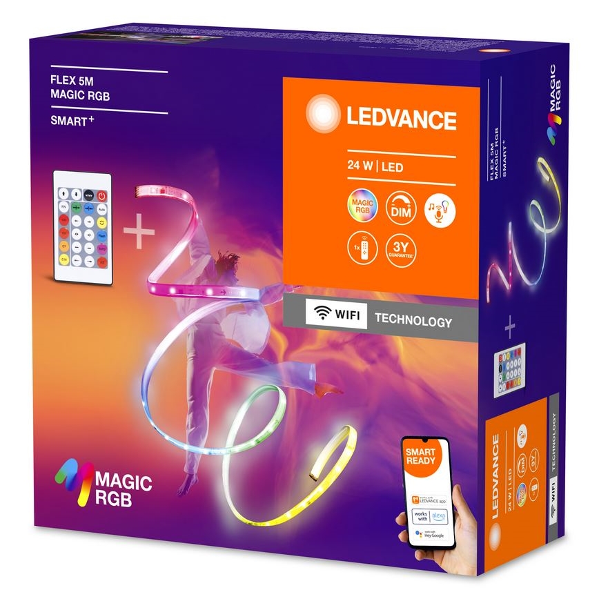 Ledvance - LED RGB Hämardatav valgusriba SMART+ MAGIC FLEX 5m LED/24W/230V Wi-Fi + kaugjuhtimispult