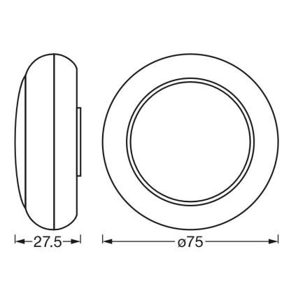 Ledvance - LED RGB Puutetundlik öövalgusti DOT-IT LED/0,2W/3xAAA