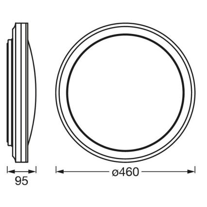 Ledvance - LED RGBW Hämardatav laevalgusti SMART+ CIRCLE LED/28W/230V 3000-6500K Wi-Fi