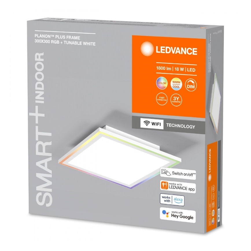 Ledvance - LED RGBW Hämardatav laevalgusti SMART+ PLANON LED/18W/230V 2700-6500K Wi-Fi