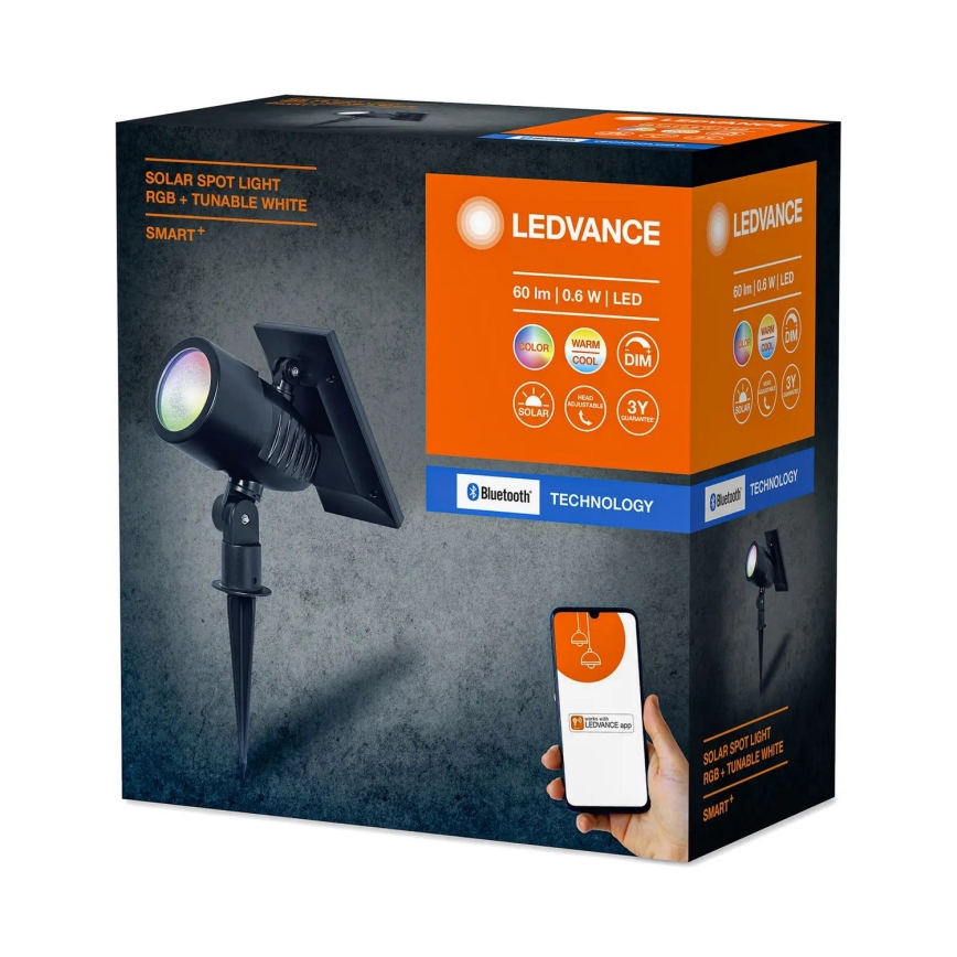 Ledvance - LED RGBW Hämardatav päikesepaneeliga valgusti SMART+ SOLAR LED/0,6W/3,7V 2000 mAh 3000-6500K IP44