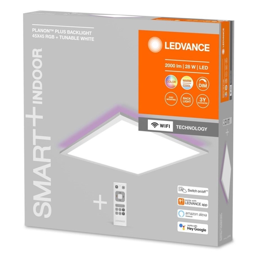 Ledvance - LED RGBW hämardatav paneel SMART+ PLANON LED/28W/230V 45x45 cm Wi-Fi + kaugjuhtimispult