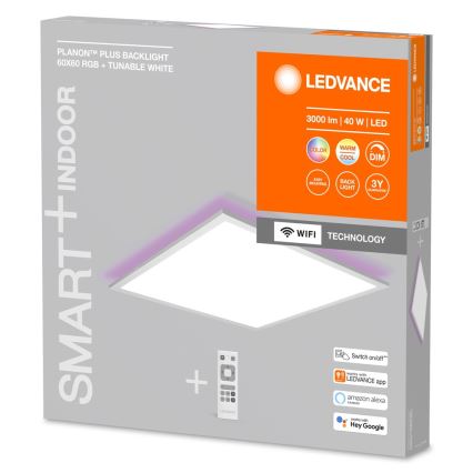 Ledvance - LED RGBW hämardatav paneel SMART+ PLANON LED/40W/230V 3000-6500K 60x60 cm Wi-Fi + kaugjuhtimispult