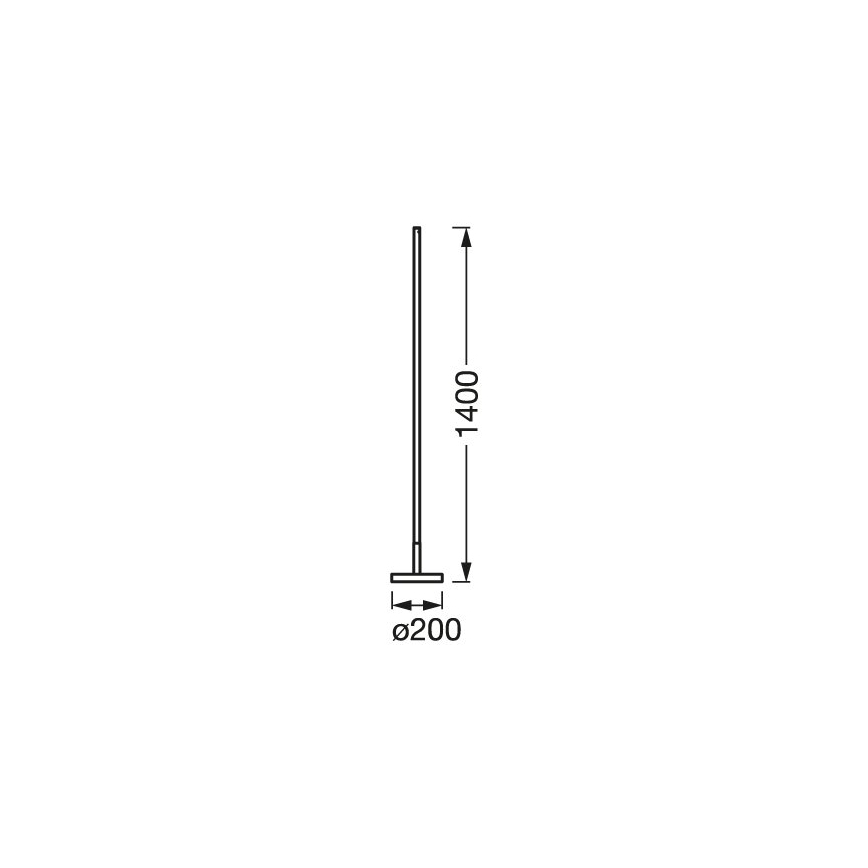 Ledvance - LED RGBW Hämardatav põrandalamp SMART+ FLOOR LED/14W/230V 2700-6500K Wi-Fi must + pult