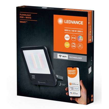 Ledvance - LED RGBW Hämardatav väli prožektor SMART+ FLOODLIGHT LED/100W/230V IP65 Wi-Fi