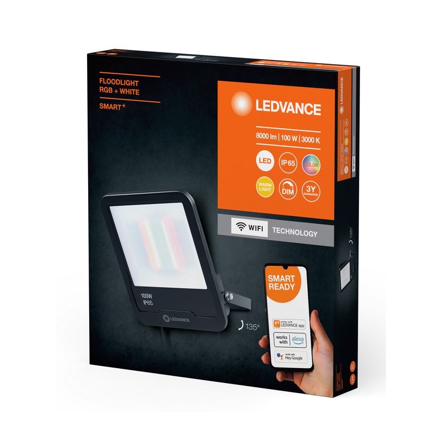 Ledvance - LED RGBW Hämardatav väli prožektor SMART+ FLOODLIGHT LED/100W/230V IP65 Wi-Fi
