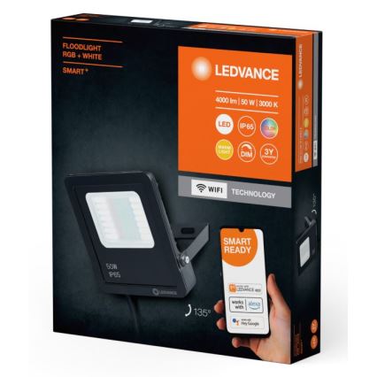 Ledvance - LED RGBW Hämardatav väli prožektor SMART+ FLOODLIGHT LED/50W/230V IP65 Wi-Fi