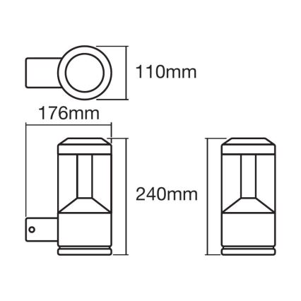 Ledvance -LED RGBW Hämardatav seinavalgusti SMART+ MODERN LED/12W/230V IP44 BT