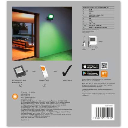 Ledvance - LED RGBW Prožektor SMART+ FLOOD LED/30W/230V IP65 Wi-Fi