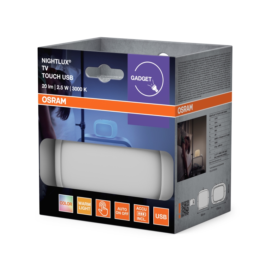 Ledvance - LED RGBW puutejuhtimisega laste öölamp TOUCH LED/2,5W/5V