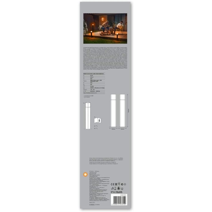 Ledvance Led Rgbw Valivalgusti Smart Cube Led 9 5w 230v Ip44 Wi Fi Lambimaailm