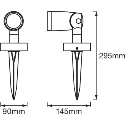 Ledvance - LED RGBW Välivalgusti SMART+ SPOT LED/4.5W/230V IP65 Wi-Fi