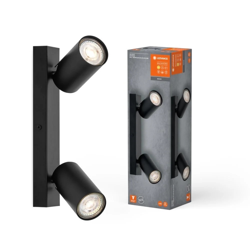 Ledvance - LED seinavalgusti OCTAGON 2xGU10/3,4W/230V 2700K must