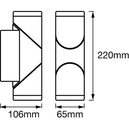 Ledvance - LED Seinavalgusti õue ENDURA 2xLED/13W/230V IP44