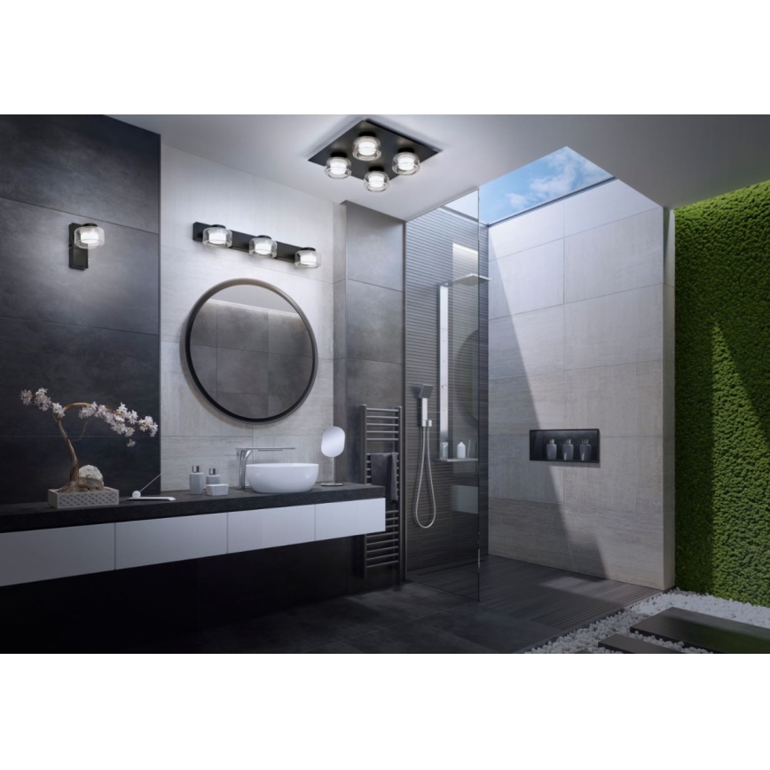 Ledvance - LED Seinavalgusti vannituppa ORBIS FLAME 2xLED/5,5W/230V 3000/4000K IP44 must