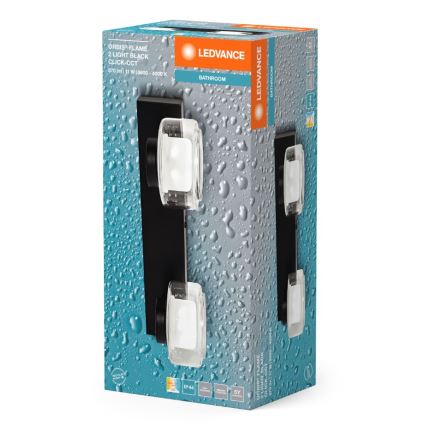 Ledvance - LED Seinavalgusti vannituppa ORBIS FLAME 2xLED/5,5W/230V 3000/4000K IP44 must