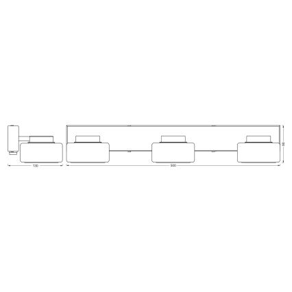 Ledvance-LED Seinavalgusti vannituppa ORBIS FLAME 3xLED/5,5W/230V IP44 kroom