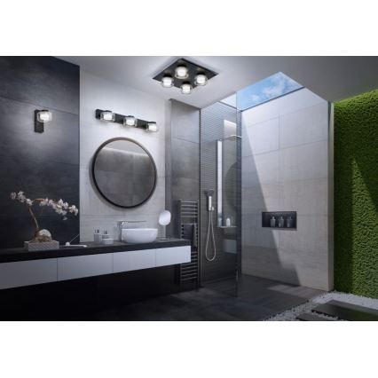 Ledvance - LED Seinavalgusti vannituppa ORBIS FLAME LED/5,5W/230V 3000/4000K IP44 must
