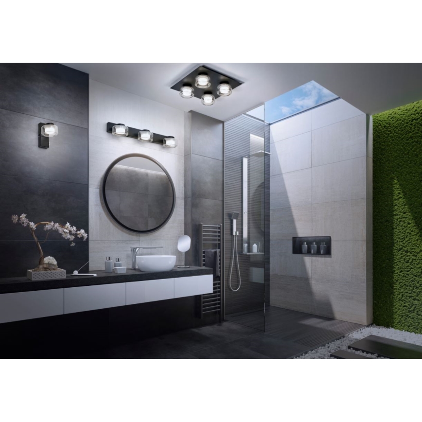 Ledvance - LED Seinavalgusti vannituppa ORBIS FLAME LED/5,5W/230V 3000/4000K IP44 must