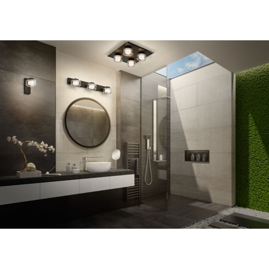 Ledvance - LED Seinavalgusti vannituppa ORBIS FLAME LED/5,5W/230V 3000/4000K IP44 must