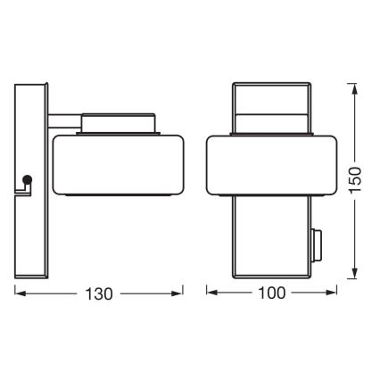 Ledvance - LED Seinavalgusti vannituppa ORBIS FLAME LED/5,5W/230V 3000/4000K IP44 must