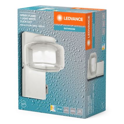 Ledvance - LED Seinavalgusti vannituppa ORBIS FLAME LED/5,5W/230V 3000/4000K IP44 valge