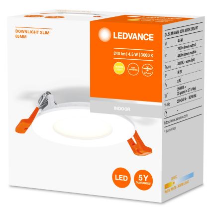 Ledvance - LED Süvistatav valgusti SLIM LED/4,5W/230V 3000K