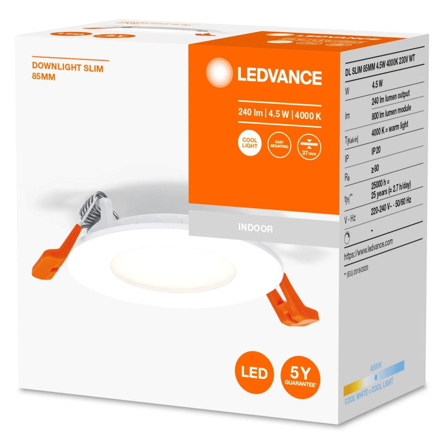 Ledvance - LED Süvistatav valgusti SLIM LED/4,5W/230V 4000K