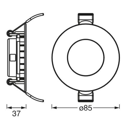 Ledvance - LED Süvistatav valgusti SLIM LED/4,5W/230V 4000K