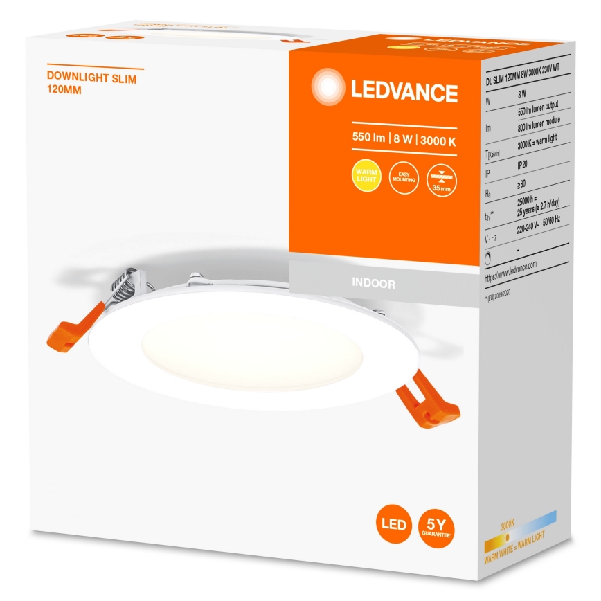 Ledvance - LED Süvistatav valgusti SLIM LED/8W/230V 3000K