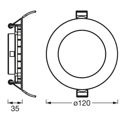 Ledvance - LED Süvistatav valgusti SLIM LED/8W/230V 3000K