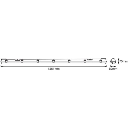 Ledvance - LED Tööstulik luminofoorvalgusti DAMP T8 1xG13/15W/230V IP65