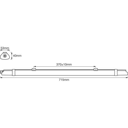 Ledvance - LED Tööstuslik luminofoorvalgusti DAMP LED/9W/230V IP65