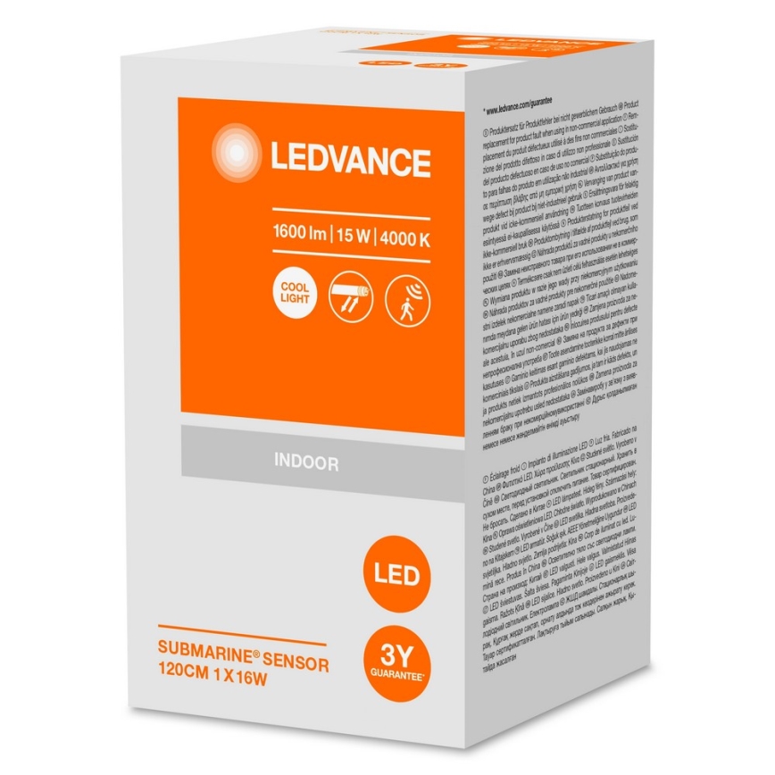 Ledvance - LED Tööstuslik valgusti anduriga SUBMARINE 1xG13/16W/230V IP65
