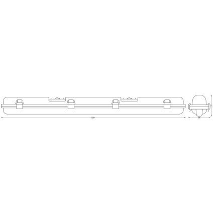 Ledvance - LED Tööstuslik valgusti anduriga SUBMARINE 1xG13/16W/230V IP65