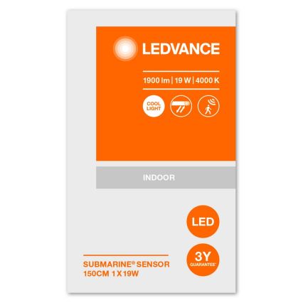 Ledvance - LED Tööstuslik valgusti anduriga SUBMARINE 1xG13/19W/230V IP65