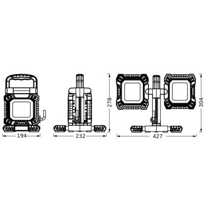 Ledvance - LED Töövalgusti WORKLIGHT FLEX 2xLED/30W/230V IP65