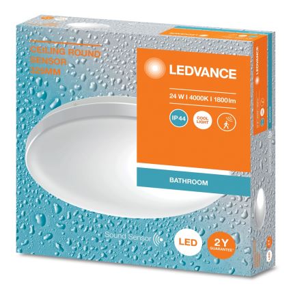 Ledvance - LED Laevalgusti vannituppa anduriga CEILING ROUND LED/24W/230V IP44
