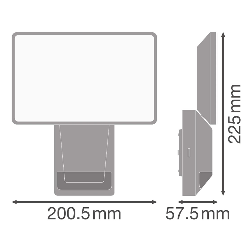Ledvance - LED Väli seinaprožektor anduriga FLOOD LED/27W/230V IP55