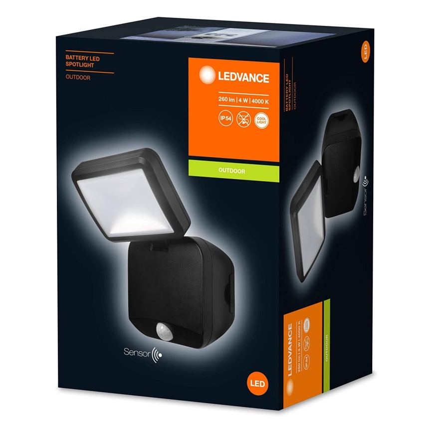 Ledvance - LED Väli seinaprožektor anduriga SPOTLIGHT LED/4W/4xD IP54