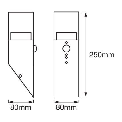 Ledvance - LED Väli seinavalgusti anduriga CRYSTAL 1xLED/5W/230V IP44