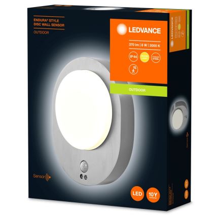 Ledvance - LED Väli seinavalgusti anduriga DISC LED/8W/230V IP44