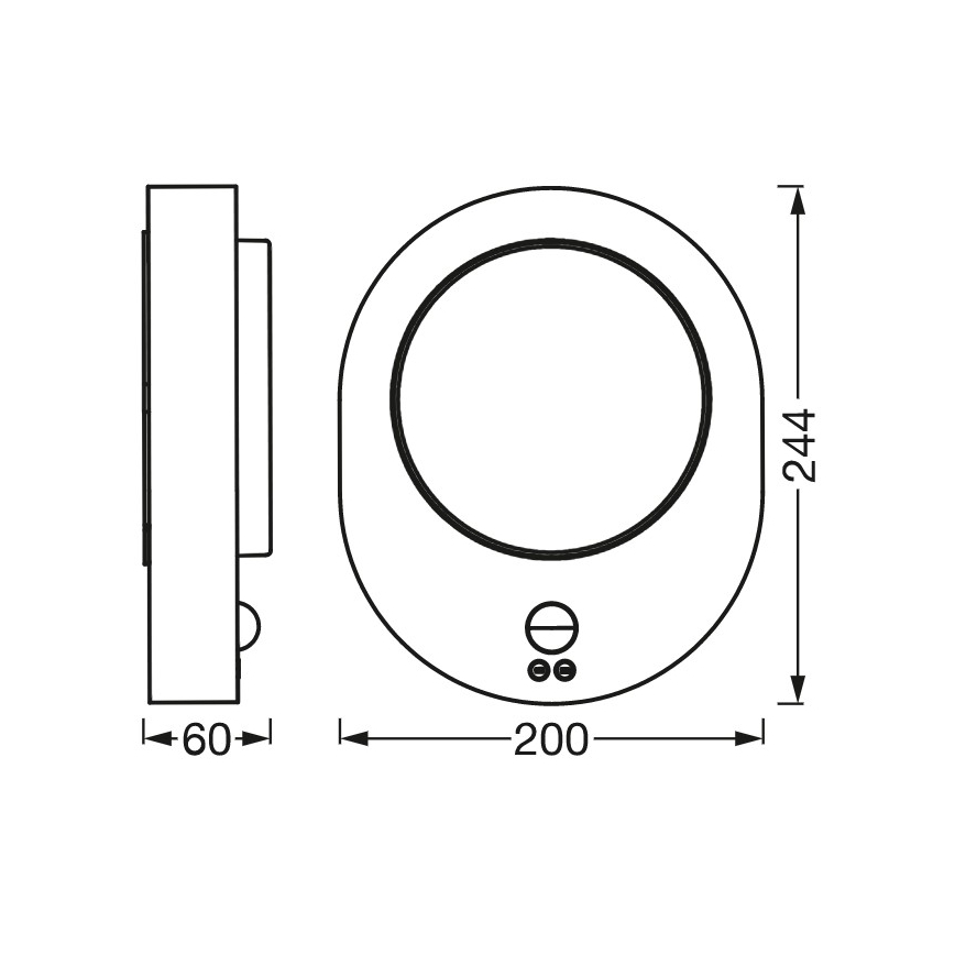 Ledvance - LED Väli seinavalgusti anduriga DISC LED/8W/230V IP44