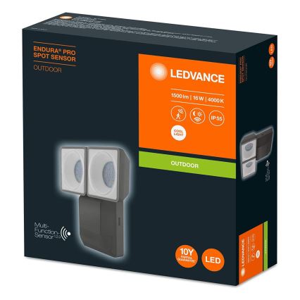Ledvance - LED Väli seinavalgusti anduriga SPOT 2xLED/8W/230V IP55